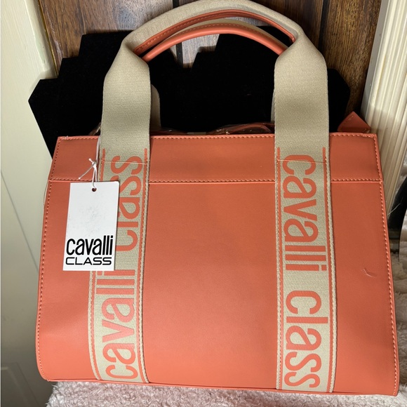 Cavalli Class Handbags - Cavalli Class Coral Tote Bag
